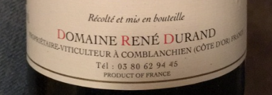 (image for) Rene Durand ALOXE CORTON 1987 [Vsbs ]